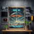 Kép 2/3 - Fedezd fel a galaxist - UFO' - retro sci-fi vászonkép